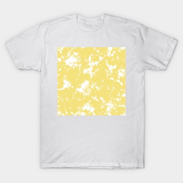 Buttercup Yellow Storm - Tie-Dye Shibori Texture T-Shirt by marufemia